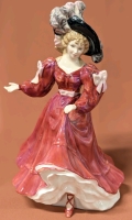 ROYAL DOULTON Figure of the Year "Patricia" HN 3365 1962 Porcelain Figure - 9" Tall, No Chips and chips