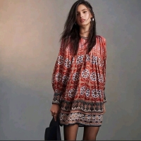Anthropologie TANVI KEDIA Boho Mini Dress (Size Medium)