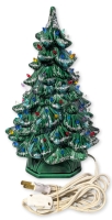Adorable Vintage Mini Ceramic Christmas Tree - 11" Tall ( Unable to Test, Sold As-Is);