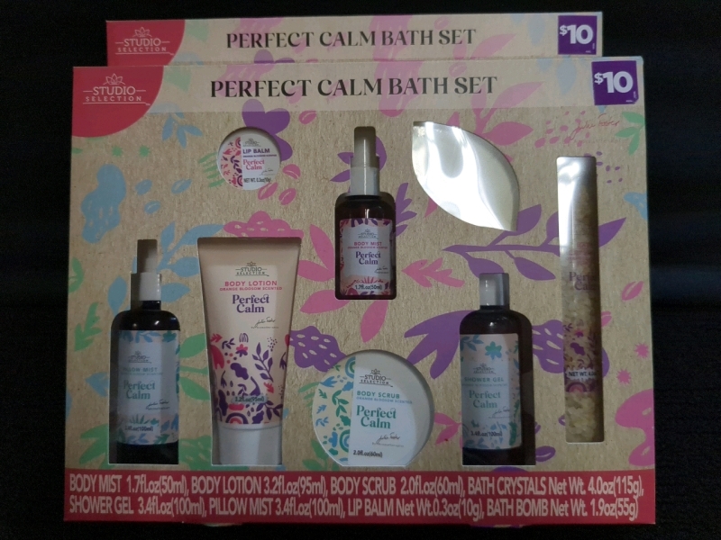 2 New Boxes Studio Selection Perfect Calm 9 Piece Bath Set EXP 04/09/2027