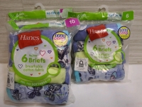 3 New Size 10 & 6 Ladies Hanes Breathable Cotton Briefs
