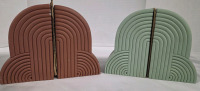 2 New Sets of 6" x 4" x 3" Vintage Style Bookends