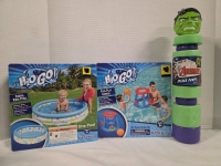 3 New | Outdoor Water Fun Lot | Includes 40" x 40" x 10" Kids Coral Pool, 23" x 23" x 19" Pool Play Center & 13" Marvel Avengers Hulk Splash Pumper