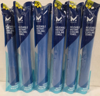 6 New | MISSION Reusable Instant Cooling Towels | Cools When Wet | Ea. Measures 8" x 30"