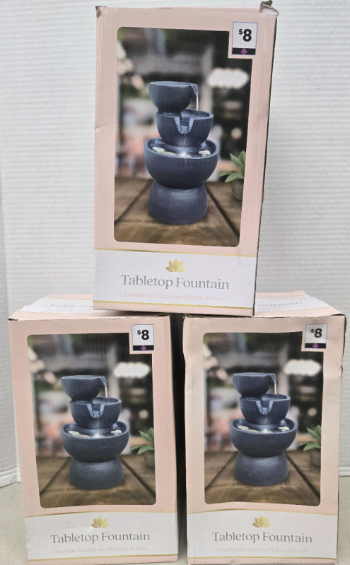 3 New | Tabletop Fountains 5" x 6" x 10"