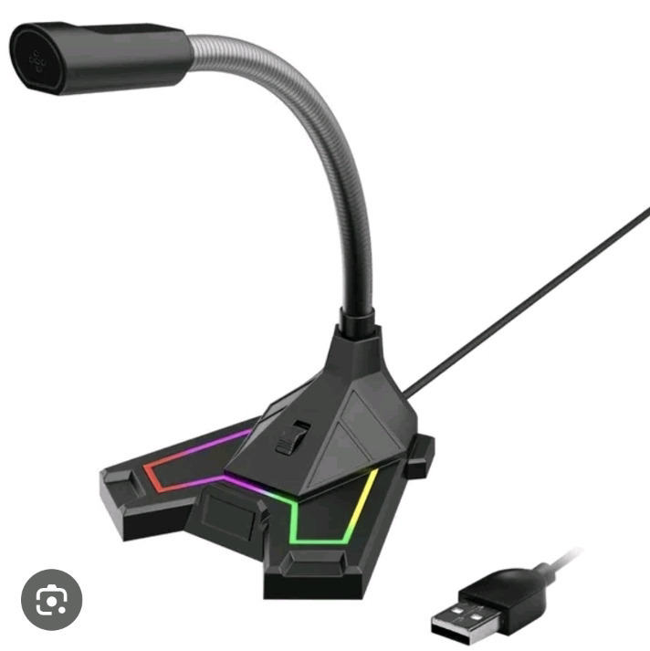 As New in Box | Bytech Gaming Microphone with Multi-Color Backlight | Omni directional Microphone