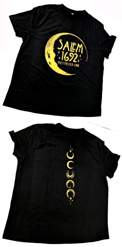 New Size 1XL Women's "Salem 1962 : They Missed One" T-Shirt With Front/Back Print