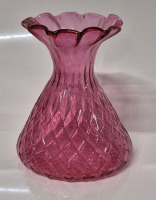 Vintage Cranberry Glass Vase 6" Tall
