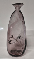 Hand Blown Unique Purple Art Glass 9" Tall