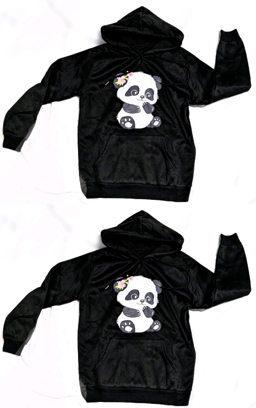 2 New Size XS Women's Adorable Panda Print Hoodie Sweatshirts