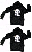 2 New Size XS Women's Adorable Panda Print Hoodie Sweatshirts