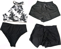 New Size XS Women's 2-Piece Bathing Suit With Swimming Trunks & Swimming Skirt Bottoms