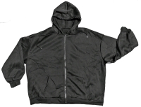 New Size 6XL Unisex Black Fleece Zip-Up Hoodie Sweater