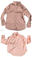 2 New Size Large Women's Satin Long Sleeve Button-Up Blouses / Dress Shirts