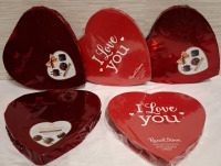 5 New Russell Stover Chocolate Boxes | Packet Measures- 9" X 9.5" | Net WT 145g with 9pcs Chocolates per box | Earliest Best Before Date- 1 June 2025