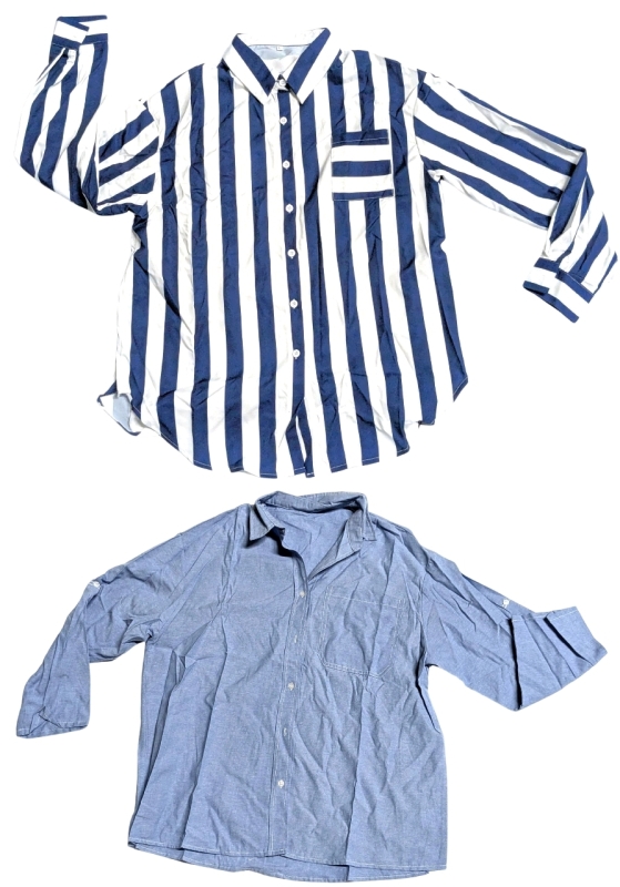2 New Size Large Women's Long Sleeve Button-Up Dress Shirts / Blouses
