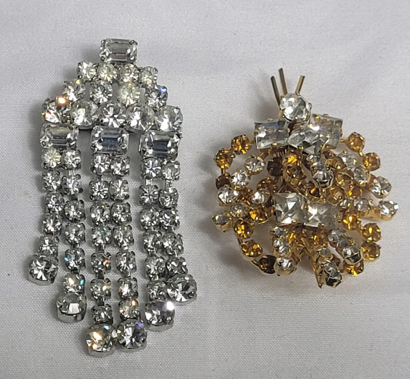 Two (2) Made in Austria Fashion Brooches . See photos for size