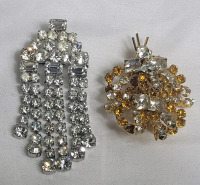 Two (2) Made in Austria Fashion Brooches . See photos for size