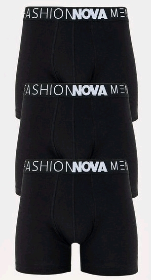 New Size MED Men's NOVA MEN FN Boxer Brief 3-Pack (Black)