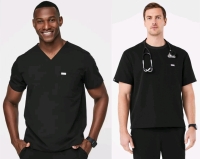 2 New Size MED Men's FIGS Tips : Leon Long Sleeve Scrub Top & Easton Boxy Crew Neck Scrub Top | Over $200 Retail Value!