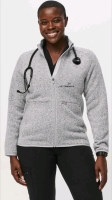 New Size XS Women's FIGS Personalized On Shift Sweater Knit Jacket "J.P. Inf. Clinicienne" | Retails $148!