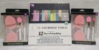 3 New | Assorted Makeup Products | Includes 2 Facial Cleanse & Refresh Sets & 12 Days Of Masking