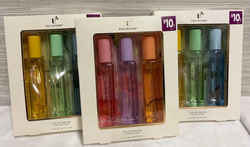 3 New | Sets of 3 ( 15mL Bottles ) Full Bloom Eau De Perfum Collection
