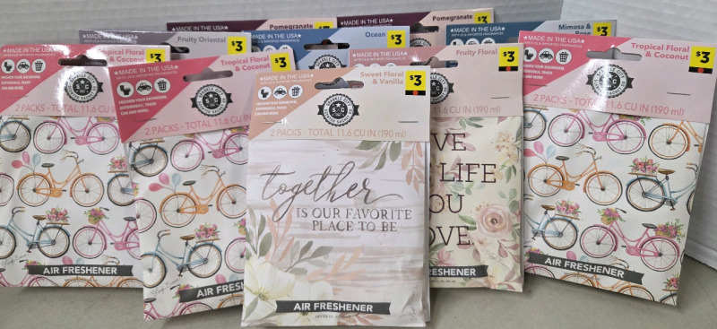 20 New | Sparkle City Scented Packet Air Fresheners | Variety Scents Mainly Floral Themed | 95mL a Packet | 20 Packs of 2