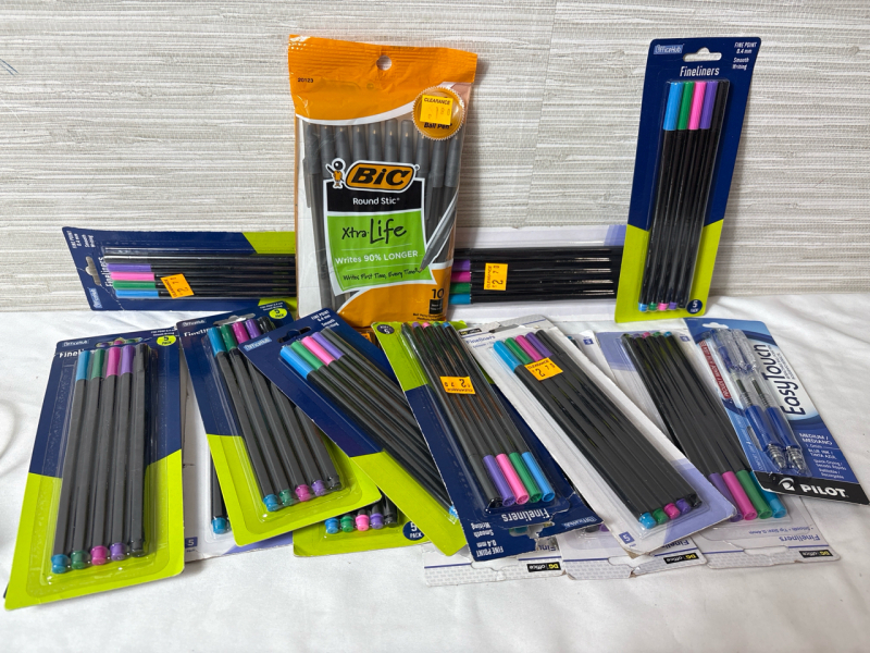 17 Big Round Stick Pen| Officehub Pencil sets| Pilot Pens Assorted