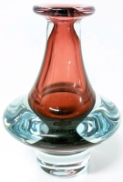 Signed Jan Benda JB For Krystnya Studio Glass Signed Oil Burner / Bud Vase - 4.25" Tall, No Chips or Cracks