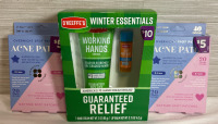 3 New Assorted Skincare lot includes: 1 New O'KEEFFE'S Winter Essentials 1 Hand Cream(85g) and 1 Lip Balm(4.2g) Set | 2 New Overnight Spot Patches Box