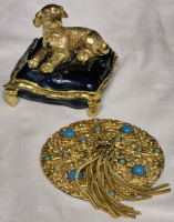 Ladies Vanity Lot - Trinket Box & Mirror