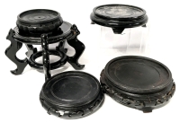 5 Wooden Round Display Stands - 4.5" - 6.5" Diameter, 1.5" - 5.25" Tall