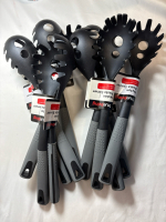 15 Kitchen Utensils includes 4 New Nylon Skimmer and 11 New Nylon Pasta Server | Heat Safe to 400F | BPA Free