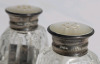 Two (2) Sets BIRKS Sterling w/Mother of Pearl Insert Crystal Salt & Pepper Shakers - 5