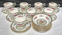 24 Pcs Vintage Paragon Tree of Kashmir Pattern - Cups & Saucers & Nappies