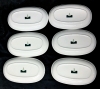 6 ROYAL DOULTON Fine China For Air Canada Raised Edge Oval Dishes - 9" &times; 5.3" Each, No Chips or Cracks - 3