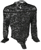 New Size Small Ladies VICTORIA'S SECRET Lace Long-Sleeve Bodysuit, Black | Retails $82.95! - 2