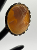 Sterling Shell Cameo Brooch Pendant Circa 1950&rsquo;s Large - 2