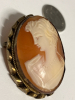 Sterling Shell Cameo Brooch Pendant Circa 1950&rsquo;s Large - 4
