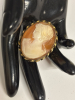 Sterling Shell Cameo Brooch Pendant Circa 1950&rsquo;s Large - 6