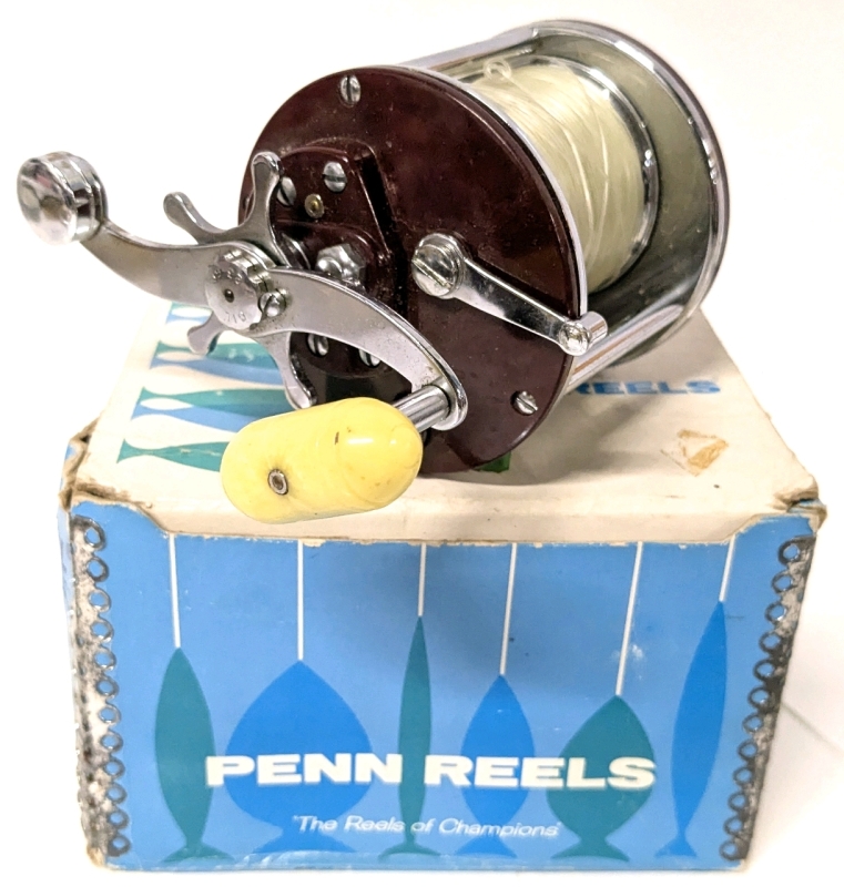 Vintage PENN USA Peer Monofil No. 209 BAKELITE Metalspool Level Wind Fishing Reel 39-209F With Original Box