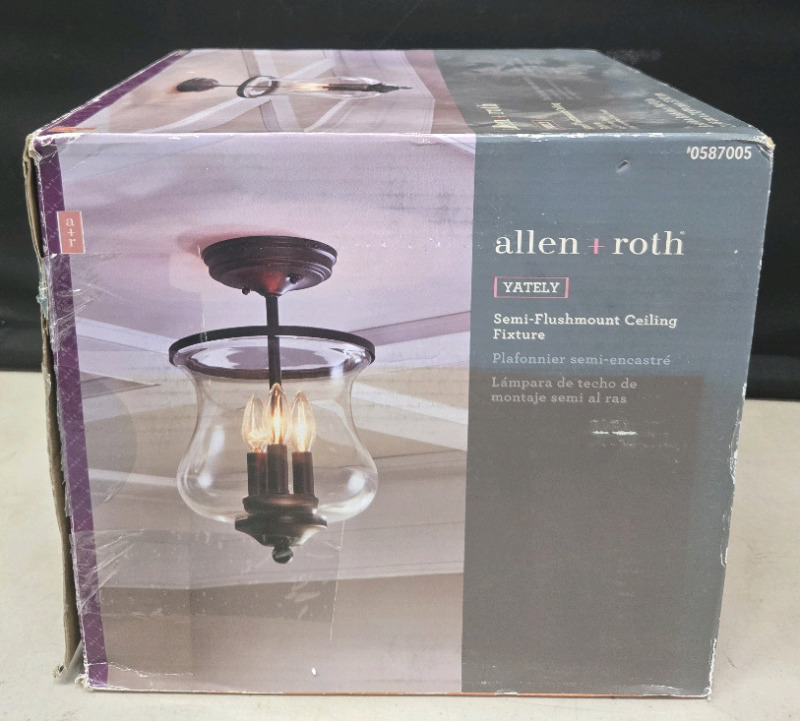 Allen +Roth Semi-Flushmount Ceiling Fixture | Model#B10029