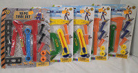 50pc New | Kids Toy Tool Sets | 5 packs of 10pc | Each Pack Measures 10.5" x 8"