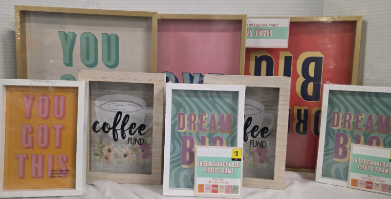 8 New | Home Decor Wall Signs Lot | Largest Measures 9.9" x 12"