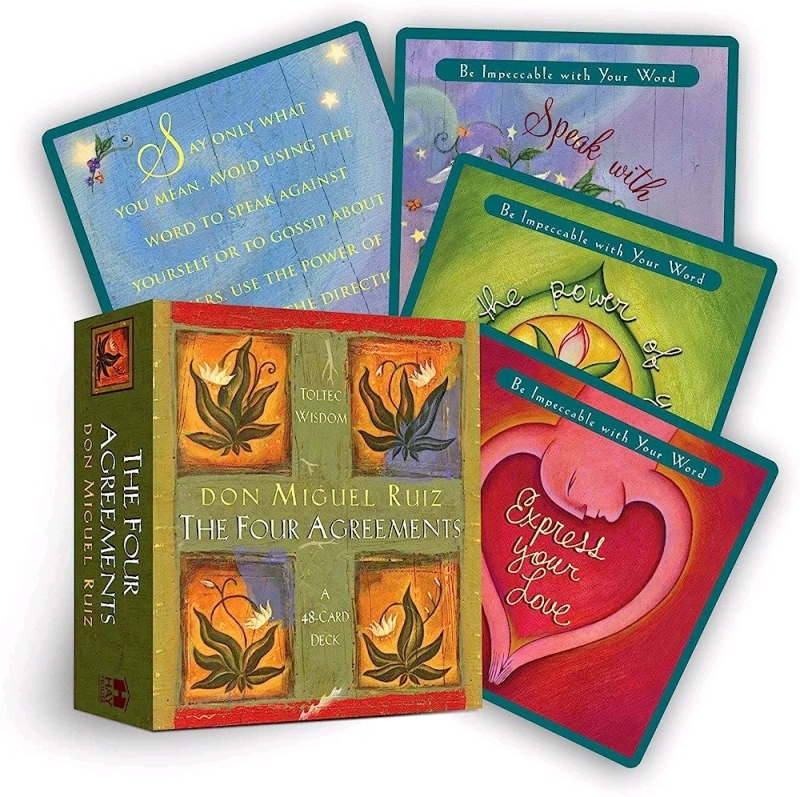 New THE FOUR AGREEMENTS Toltec Wisdom 48-Card Deck