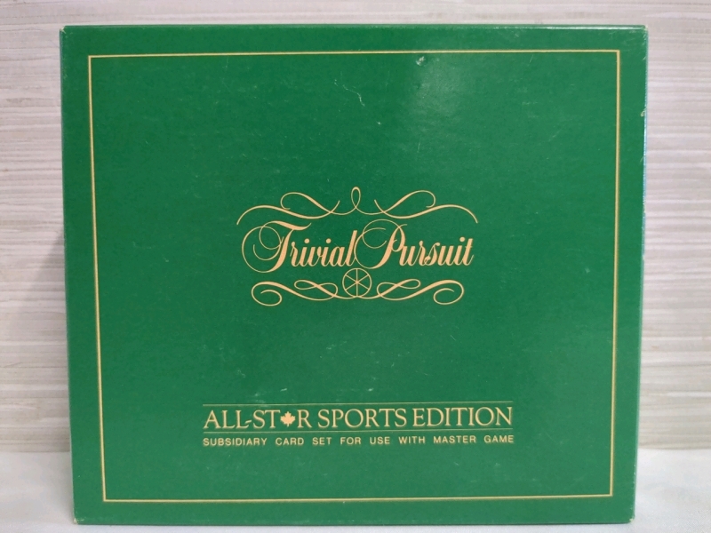 Vintage 1983 Trivial Pursuit All-Star Sports Edition Subsidiary Card Set In Very Good Condition
