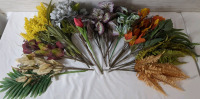 New Faux Floral Decoration Bundle 5+ types, Approx 14 to 24 inches