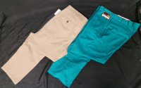 New w/Tags - Men's 36&times;30 Turquoise Casual Pants & Men's 34&times;33 Beige Casual Pants
