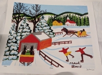 Print of Maud Lewis' "Skaters". 24" by 20" 8/905
